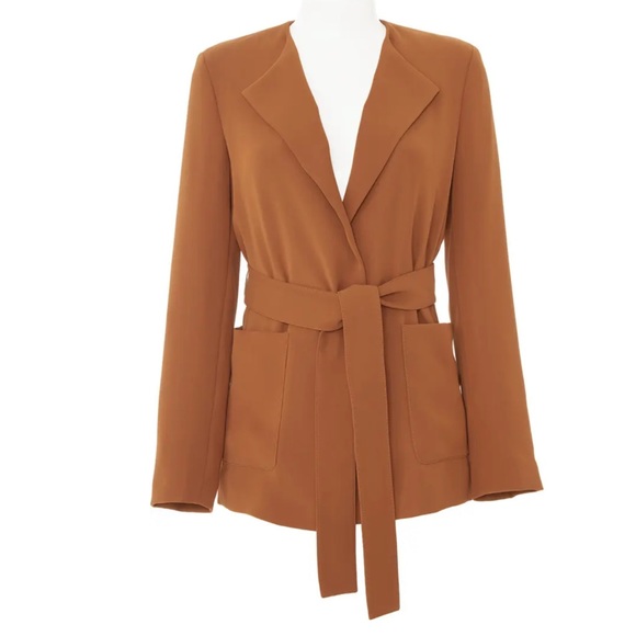 St. John Jackets & Blazers - ST. JOHN COLLECTION Draped Twill Wrap Jacket